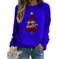 Christmas tree Merry Christmas pattern printed crew neck sweater European and American autumn and winter