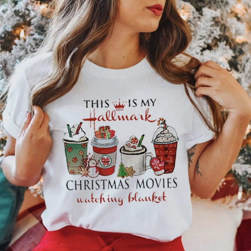Women's New Product Merry Christmas Christmas Theme Christmas Tree plus size Trendy Top T-Shirt Women