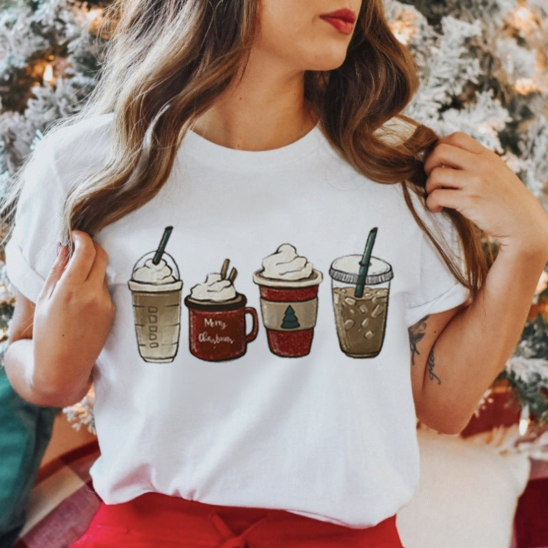 Women's New Product Merry Christmas Christmas Theme Christmas Tree plus size Trendy Top T-Shirt Women