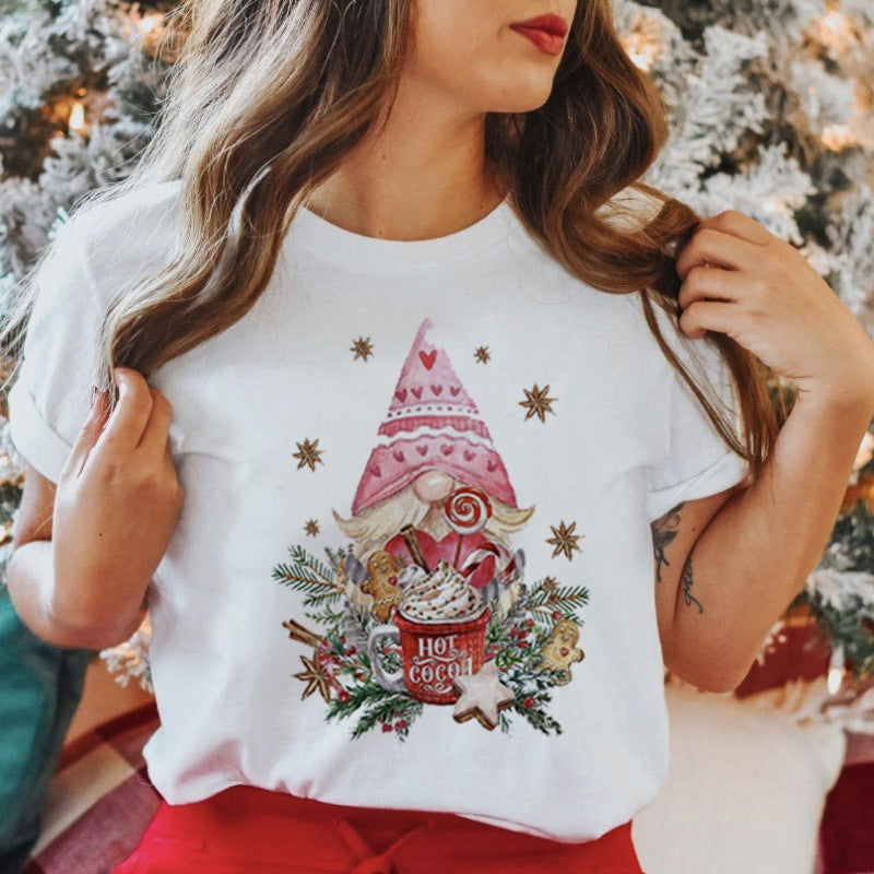 Women's New Product Merry Christmas Christmas Theme Christmas Tree plus size Trendy Top T-Shirt Women