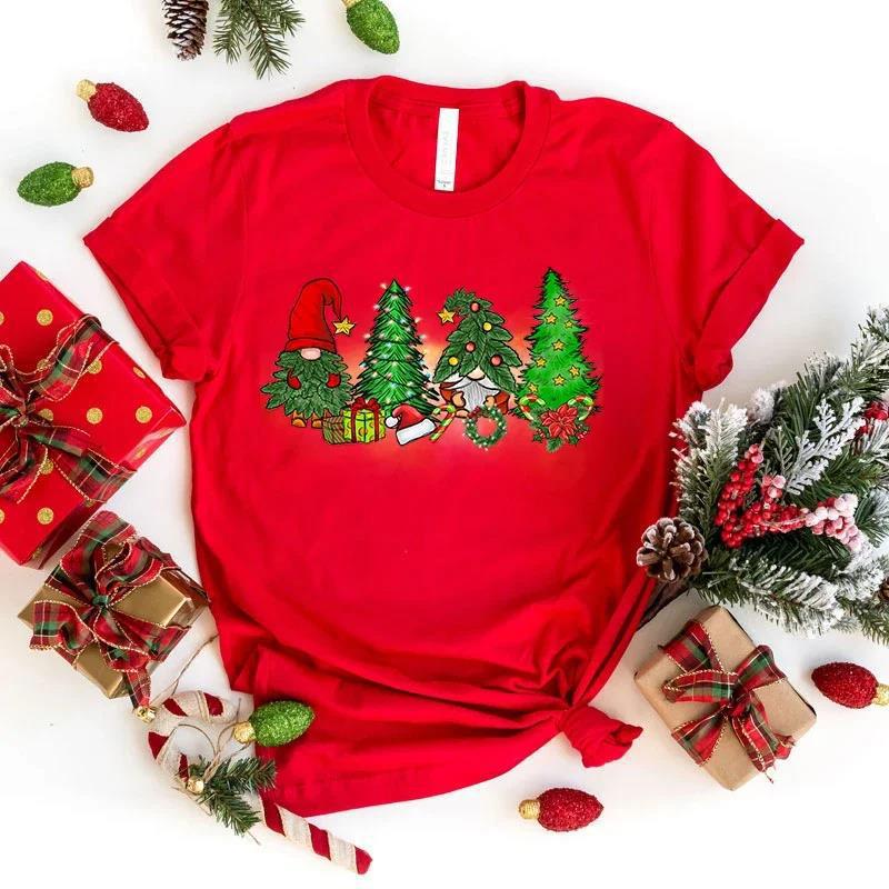 Merry Chrismas Merry Christmas 2026 New Year Christmas plus size crew neck short sleeve T-shirt