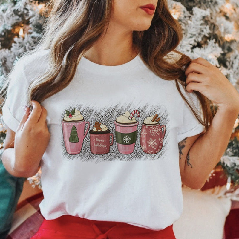 Women's New Product Merry Christmas Christmas Theme Christmas Tree plus size Trendy Top T-Shirt Women