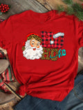 Fashion Merry Chrismas Christmas 2026 New Year Santa Claus Round Neck plus size Clothes Women