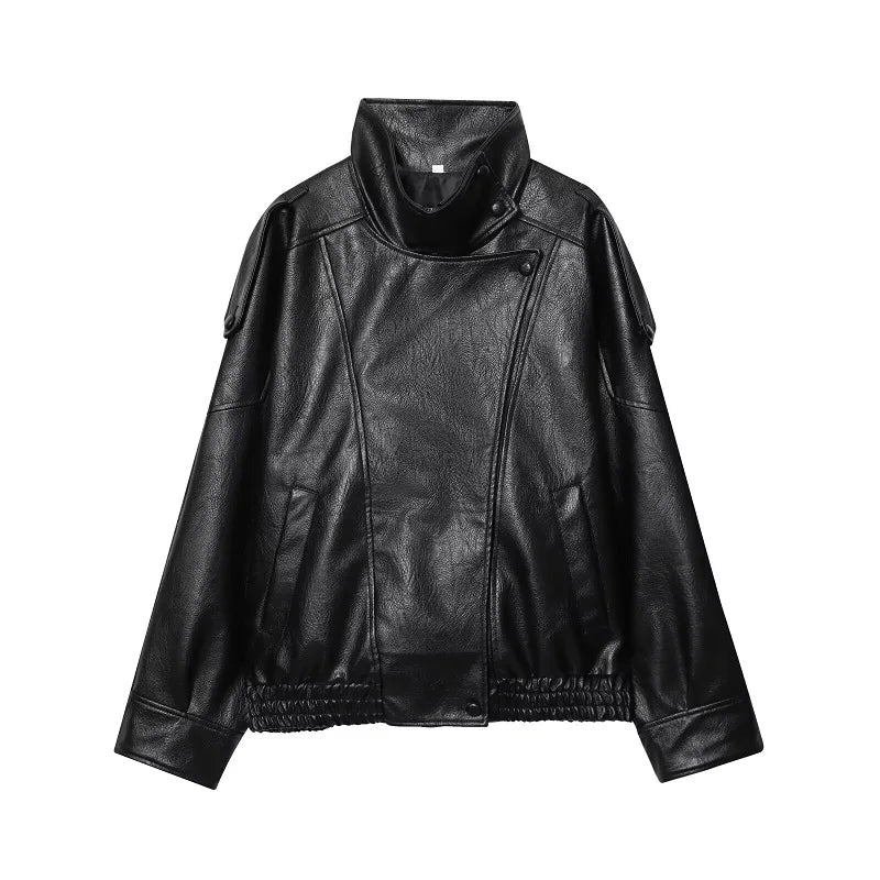 Faux Leather Jackets for Women Oversize Women's Bomber Jacket Fashion Winter Womens Coats Outerwears Demi-season Jackets