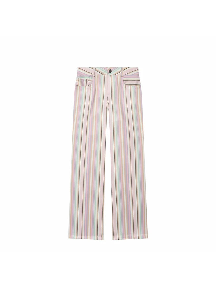 Women Wide Leg Pants Office Women Pockets Pleated Long Trousers Fashion Female Casual Spring Summer Streetwear Pants