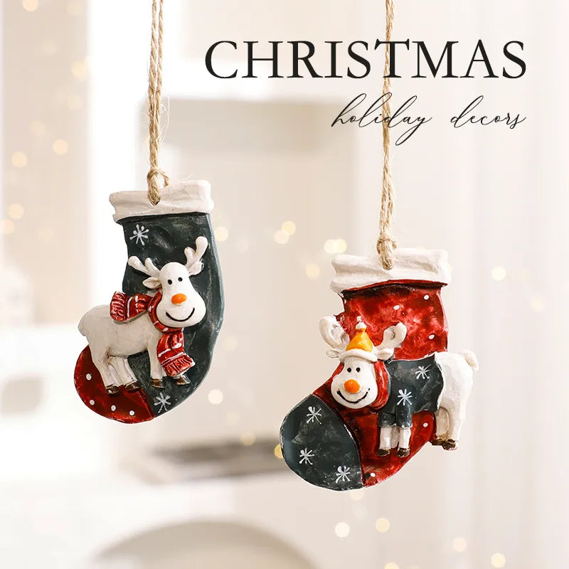 Christmas Tree Decorations Christmas Resin Pendant Ornaments Home Decor DIY Gifts DIY Handmade Jewelry