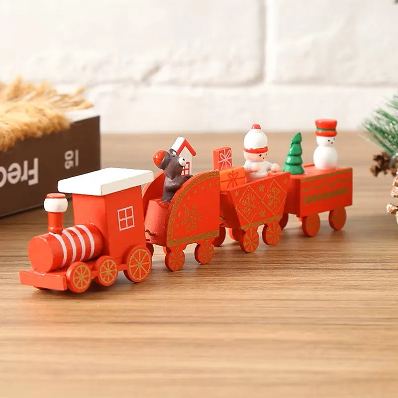Christmas Decorations Train Xmas Tree Ornaments Holiday Party Home New Year 2026 Decor Navidad Gift Window Display Props