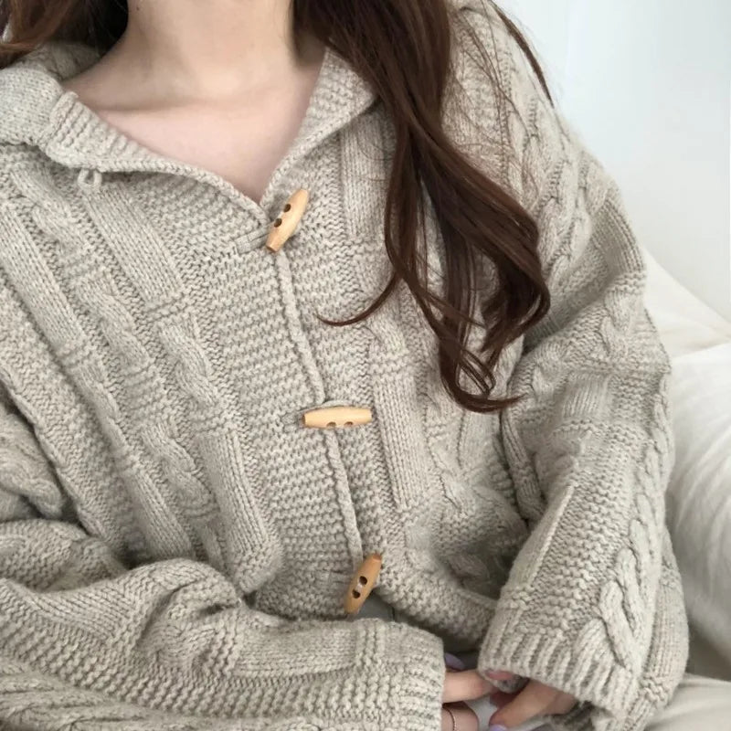 Autumn Winter Fashion Cardigan Sweater Women Knitted Coats Female Long Sleeve Solid Casual Knit Jacket Cardigans Tops Knitwear