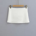 Women Low Rise Mini Skirt With Take The Short Cut Detail Slim Fit Mini Skort