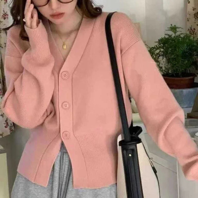 Long Sleeve Knitted Cardigans Shirt Women Sweater Coats Autumn Spring Fashion Female Casual Elastic Knit Cardigan Tops Knitwear
