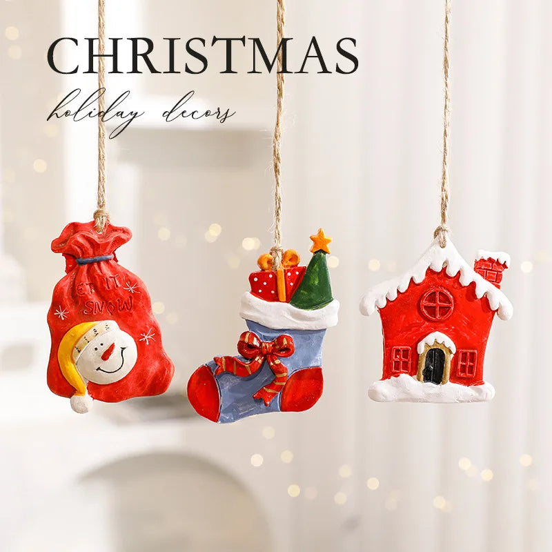 Christmas Tree Decorations Christmas Resin Pendant Ornaments Home Decor DIY Gifts DIY Handmade Jewelry