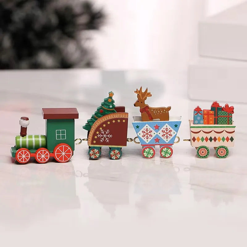 Christmas Decorations Train Xmas Tree Ornaments Holiday Party Home New Year 2026 Decor Navidad Gift Window Display Props