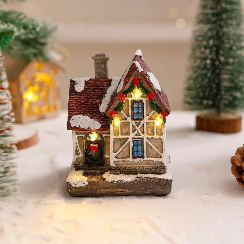 Christmas House Light Decorations For Home Ornaments Kids Xmas Gift New Year 2025 Navidad Decor Bedroom Night Light With Battery