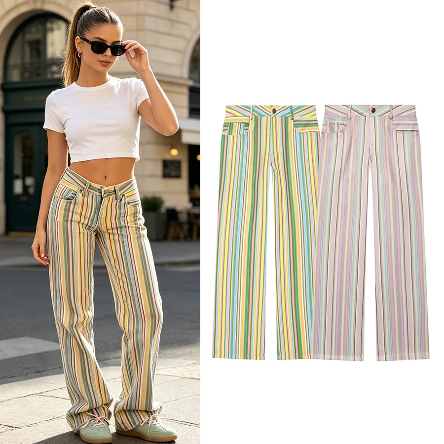 Women Wide Leg Pants Office Women Pockets Pleated Long Trousers Fashion Female Casual Spring Summer Streetwear Pants