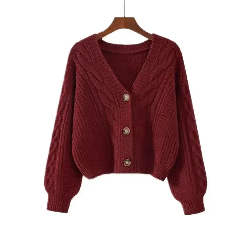 Female Solid Sweater Women Knitted Coats Autumn Winter Fashion Cardigan Long Sleeve Casual Knit Jacket Cardigans Tops Knitwear