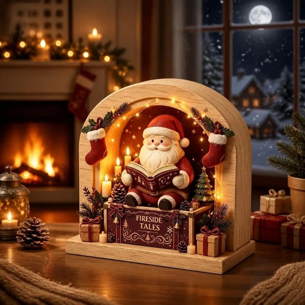 Christmas Theme Wooden Christmas Decoration Star Shape Snowman Deer Xmas Wall Art 2D Print Rabbit Wall Decor Home Decoration