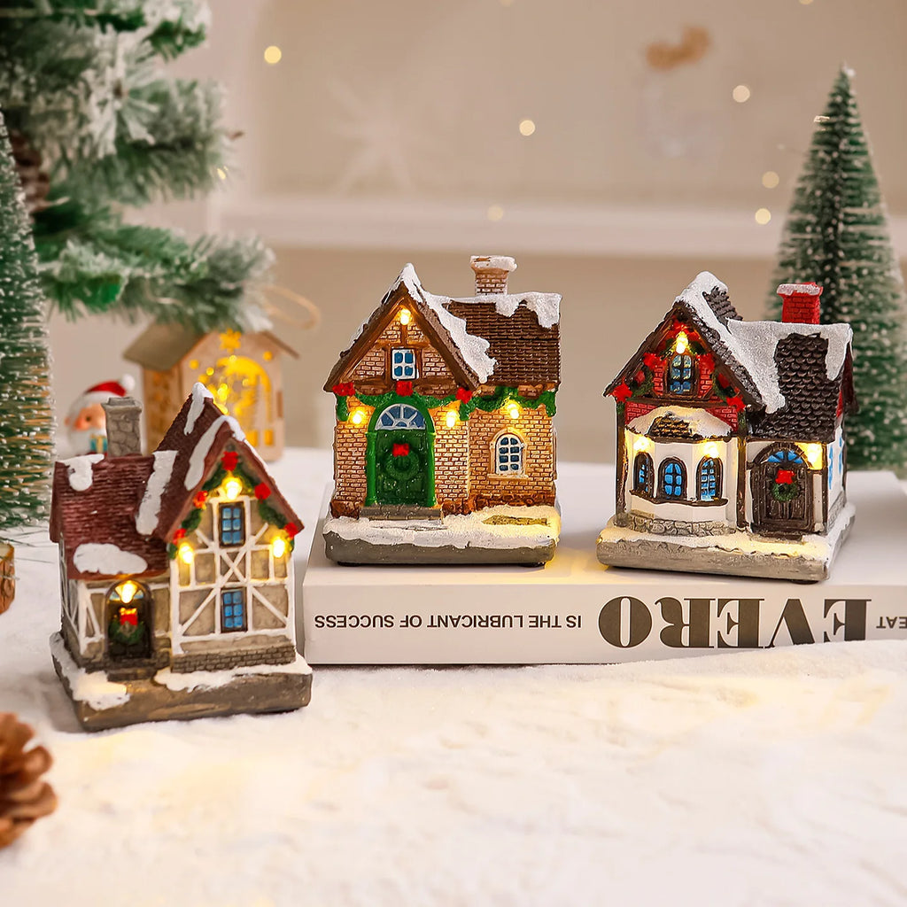 Christmas House Light Decorations For Home Ornaments Kids Xmas Gift New Year 2025 Navidad Decor Bedroom Night Light With Battery