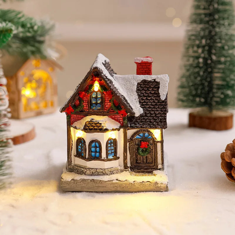 Christmas House Light Decorations For Home Ornaments Kids Xmas Gift New Year 2025 Navidad Decor Bedroom Night Light With Battery