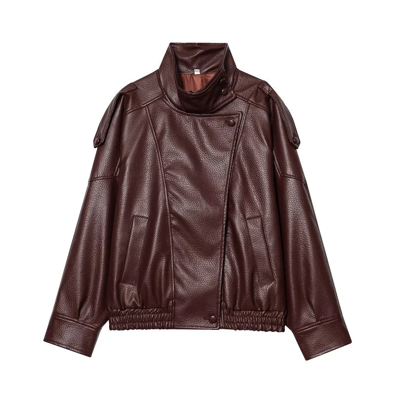 Faux Leather Jackets for Women Oversize Women's Bomber Jacket Fashion Winter Womens Coats Outerwears Demi-season Jackets