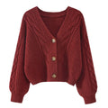 Female Solid Sweater Women Knitted Coats Autumn Winter Fashion Cardigan Long Sleeve Casual Knit Jacket Cardigans Tops Knitwear